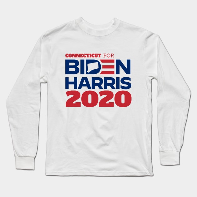 Connecticut for Biden Harris 2020 Long Sleeve T-Shirt by irvanelist